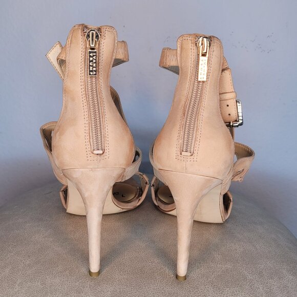 Ivanka Trump Nude Soft Leather Cutout Strappy Heels – 11M (runs large) - Picture 3 of 10